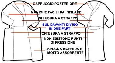 accappatoio per paraplegici