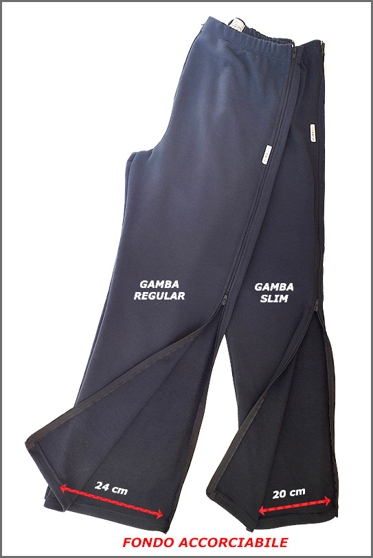 larghezza gambe tuta