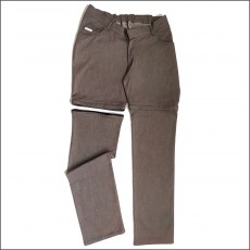 pantaloni con zip al ginocchio